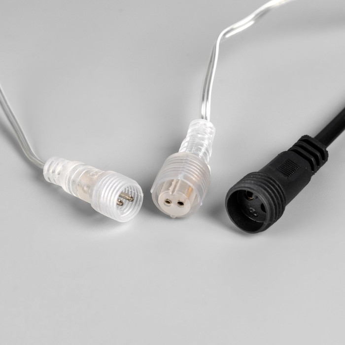 Гирлянда &laquo;Звёздное небо&raquo; 1 &times; 5 м роса, IP44, УМС, серебристая нить, 300 LED, свечение тёплое белое