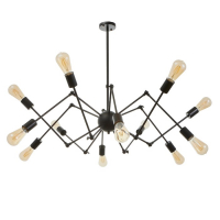 Люстра "Краб" E27 12х40Вт черный 80х80х100 см BayerLux Люстра "Краб" E27 12х40Вт черный 80х80х100 см BayerLux