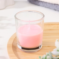 Свеча ароматическая в стекле 5х6см, роза Свеча ароматическая в стекле 5х6см, роза