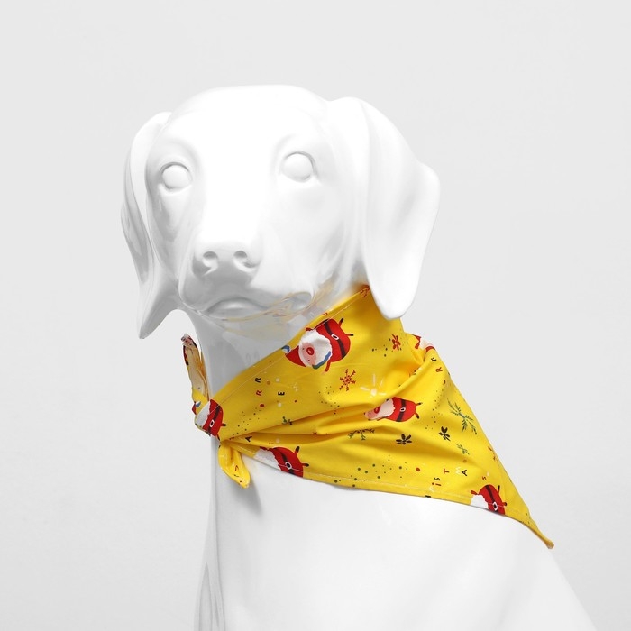 Бандана для животных Бандана для животных "Снежинки", размер S (ОШ до 42 см)