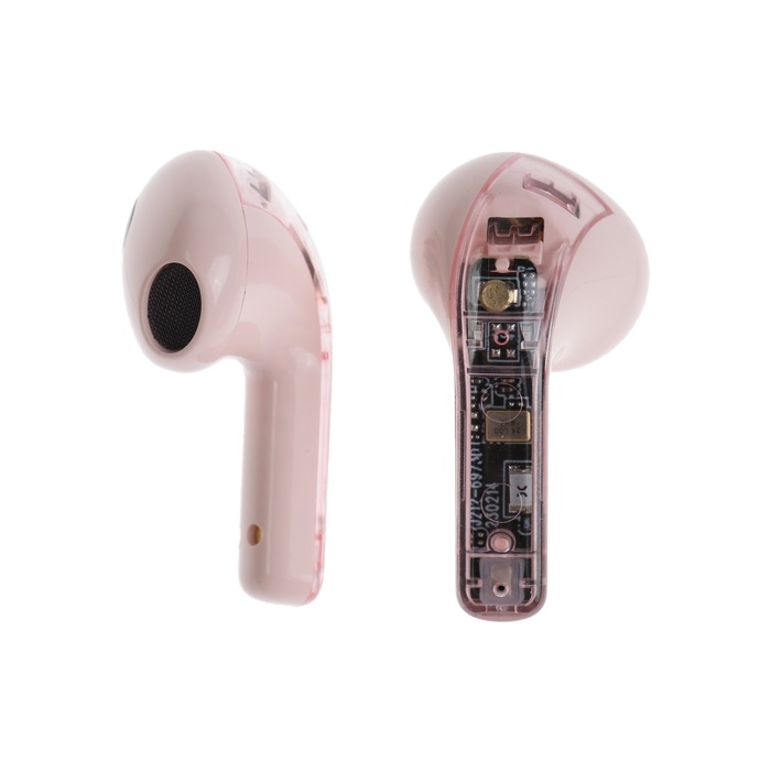Наушники беспроводные R20, TWS, вкладыши, BT 5.3 , 30/200 мАч, шумоподавление, розовые Наушники беспроводные R20, TWS, вкладыши, BT 5.3 , 30/200 мАч, шумоподавление, розовые