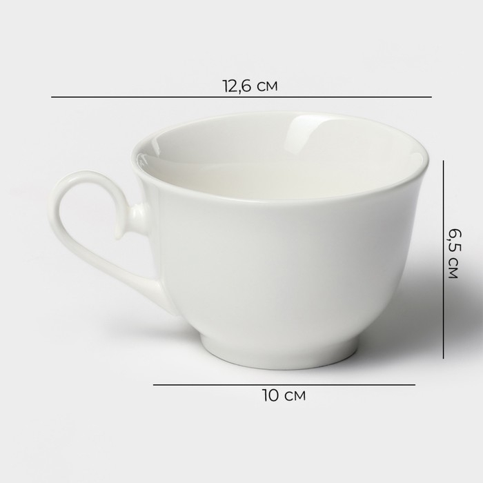 Кружка фарфоровая Magistro «Сюита», 250 мл, цвет белый Кружка фарфоровая Magistro «Сюита», 250 мл, цвет белый