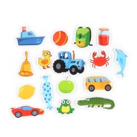 Игра развивающая на липучках "Изучаем цвета", Синий трактор