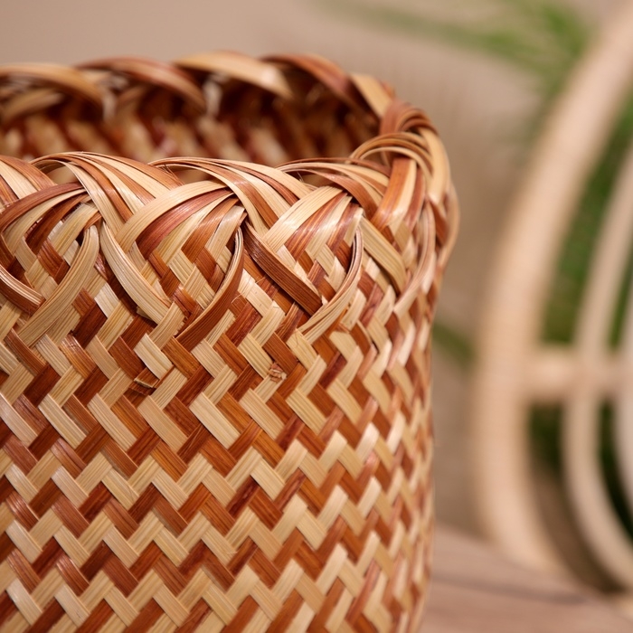 Корзинка плетёная, из бамбука 20х20х25 см