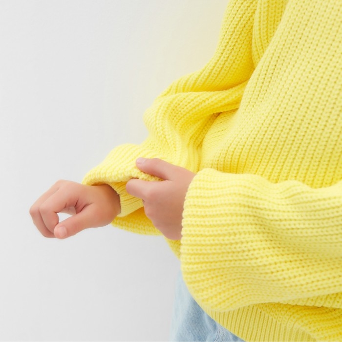 Свитер для девочки MINAKU, цвет жёлтый, рост 152 см