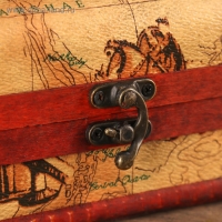 Шкатулка дерево сундучок "Карта странника" 10,5х15х9 см