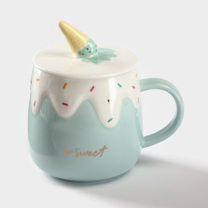 Кружка керамическая &laquo;Нежное мороженое&raquo;, 380 мл, цвет МИКС