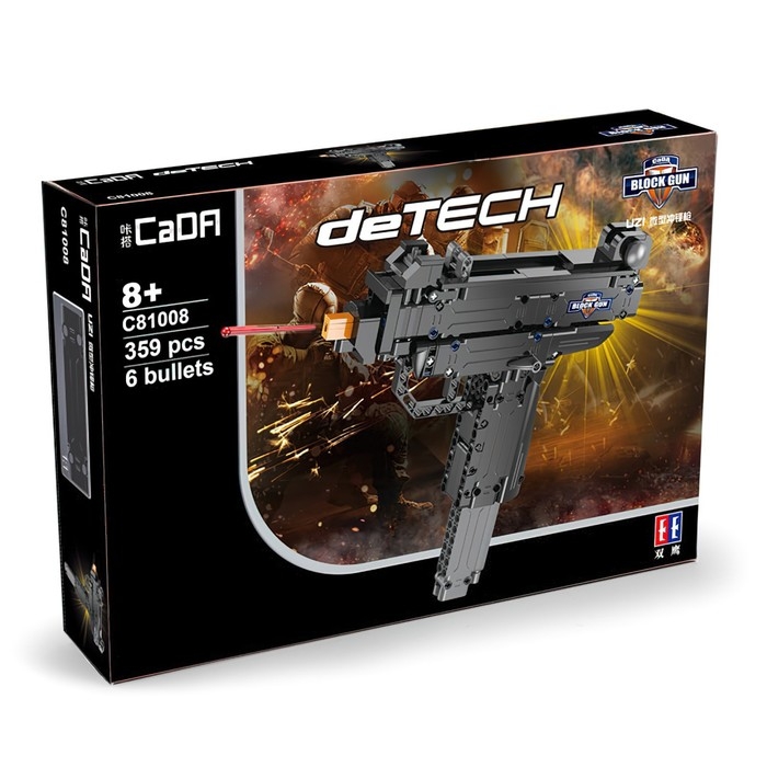 Конструктор Оружие Техно &laquo;Автомат УЗИ&raquo;, 359 деталей, 6 пуль, стреляет