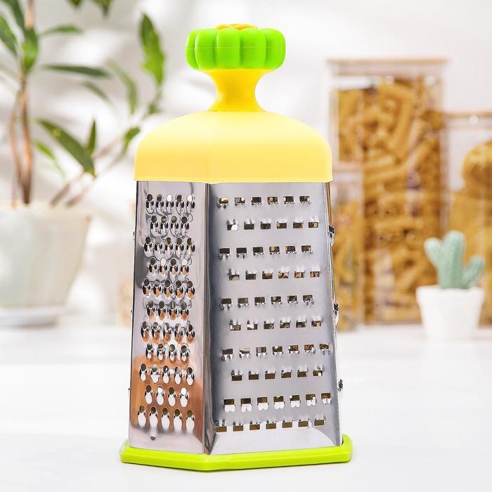 Тёрка шестигранная Доляна, 25&times;14,5&times;11 см, цвет МИКС