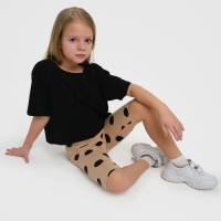 Шорты-велосипедки для девочки KAFTAN "Kitten" р.32 (110-116), бежевый