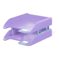 Набор лотков горизонтальных - трансформеров для бумаг ErichKrause Forte, Manga, с боковыми креплениями, 2 штуки, зеленый