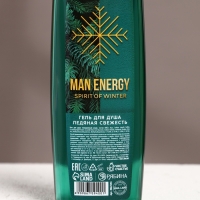 Подарочный набор косметики MAN ENERGY, гель для душа и шампунь для волос, 2 х 250 мл, Новый Год