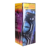 Портативная караоке система В52 Party maker, 60Вт,FM, AUX, USB,BT, 3600 мАч, подсв., чёрная