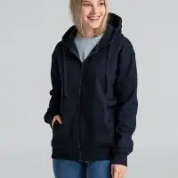 Толстовка на молнии с капюшоном Siverga Heavy 2.0, темно-синяя, размер XL