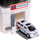 Парковка &laquo;Скорая помощь&raquo;, с 2 машинками, свет и звук