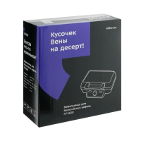 Вафельница электрическая Kitfort КТ-1620, 1000 Вт, бельгийские вафля, черная