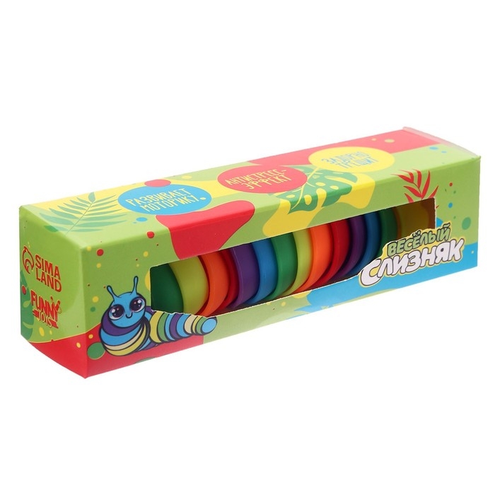 Гусеница антистресс игрушка &laquo;Весёлый слизняк&raquo;, цвета МИКС