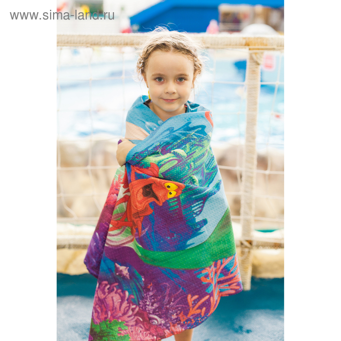 Полотенце Полотенце "Принцессы: Ариель" 60х140 см, 100% хлопок 160гр/м2