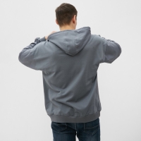 Толстовка мужская, начёс, цвет тёмно-серый, размер 56