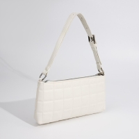 Сумка-багет на молнии, цвет белый