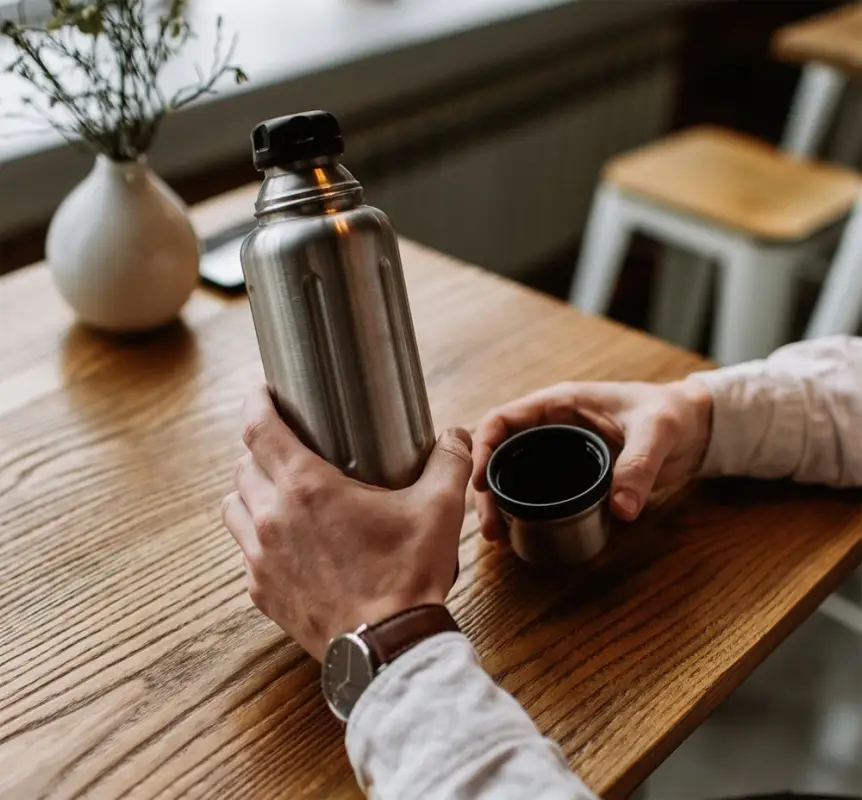 Термос Flask 470, вакуумный, стальной матовый Термос Flask 470, вакуумный, стальной матовый