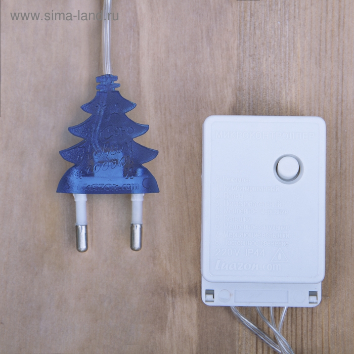 Гирлянда «Нить» 5 м с насадками «Игла», IP20, прозрачная нить, 50 LED, свечение синее, 8 режимов, 220 В Гирлянда «Нить» 5 м с насадками «Игла», IP20, прозрачная нить, 50 LED, свечение синее, 8 режимов, 220 В