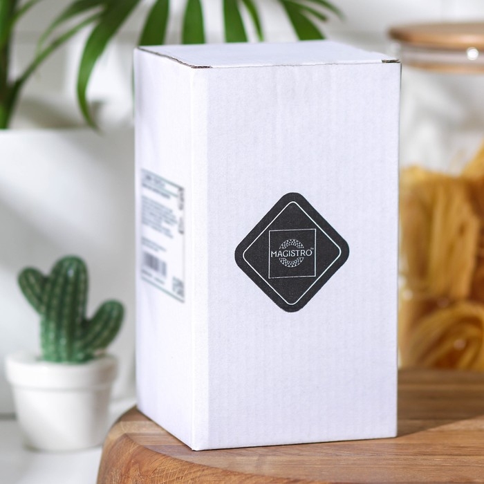 Банка стеклянная для сыпучих продуктов Magistro «Эко», 700 мл, 8,5×15,5 см Банка стеклянная для сыпучих продуктов Magistro «Эко», 700 мл, 8,5×15,5 см