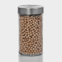 Банка стеклянная для хранения сыпучих продуктов Доляна &laquo;Премиум&raquo;, 550 мл, 15&times;8 см, с металлической крышкой