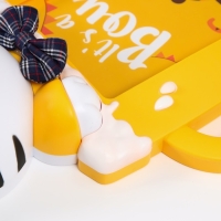 Фоторамка пластик 16х11 см "Тигренок в чашке" желтый 29,5х8х19,5 см