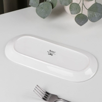 Блюдо овальное фарфоровое &laquo;Безумное чаепитие&raquo;, 25&times;11,5 см