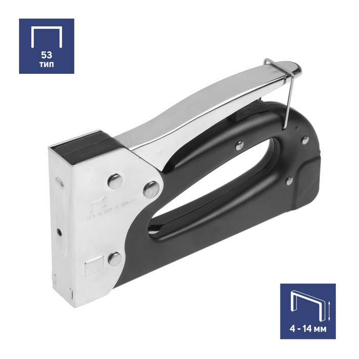 Степлер мебельный ТУНДРА, металлический корпус, тип скоб 53, 4 - 14 мм Степлер мебельный ТУНДРА, металлический корпус, тип скоб 53, 4 - 14 мм