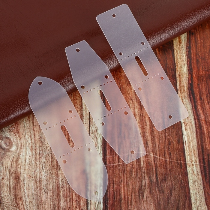 Набор лекал для подпряжника, 40 мм &times; 14 см, 3 шт, цвет прозрачный