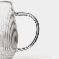 Кружка стеклянная Magistro &laquo;Грани&raquo;, 380 мл, 9&times;12,5 см