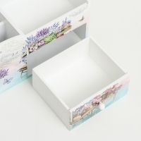 Шкатулка дерево с зеркалом и подставкой "Тележка с цветами" 10,8х18,5х10 см Шкатулка дерево с зеркалом и подставкой "Тележка с цветами" 10,8х18,5х10 см