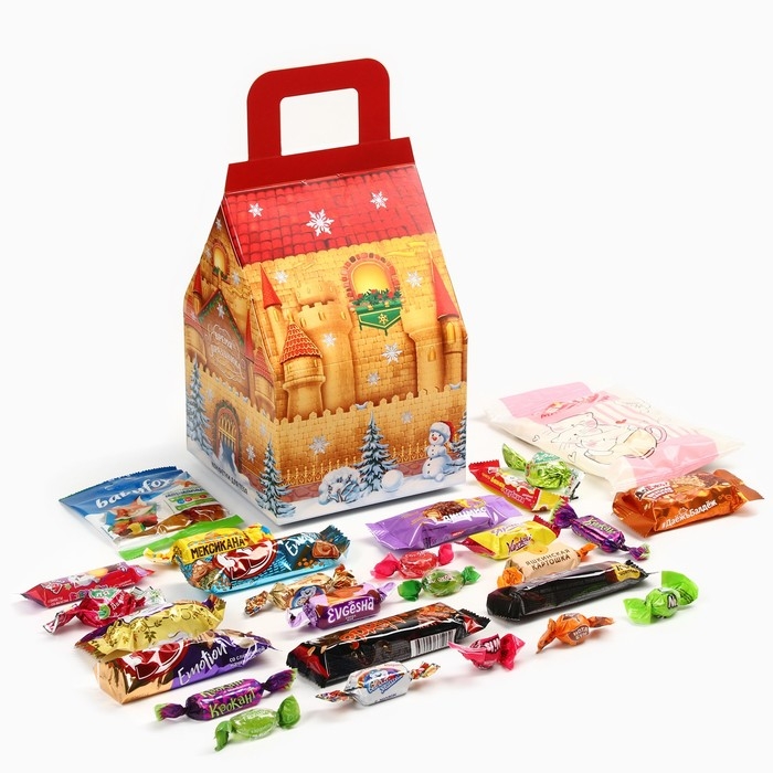 Новый год! Подарочный набор: конфеты в коробке &laquo;С новым годом: замок&raquo;, 1000 г