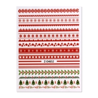 Новый год! Наклейки для ногтей «Зимние узоры», цвет красный/зелёный Новый год! Наклейки для ногтей «Зимние узоры», цвет красный/зелёный