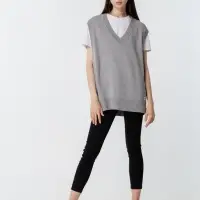 Жилет оверсайз унисекс Tad, светло-серый, размер S/M