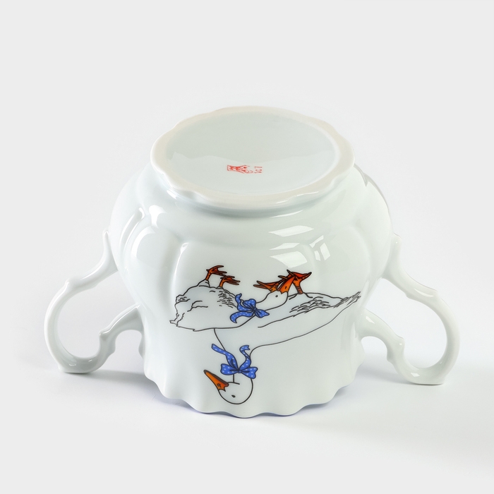 Сахарница фарфоровая &laquo;Гуси&raquo;, 550 мл