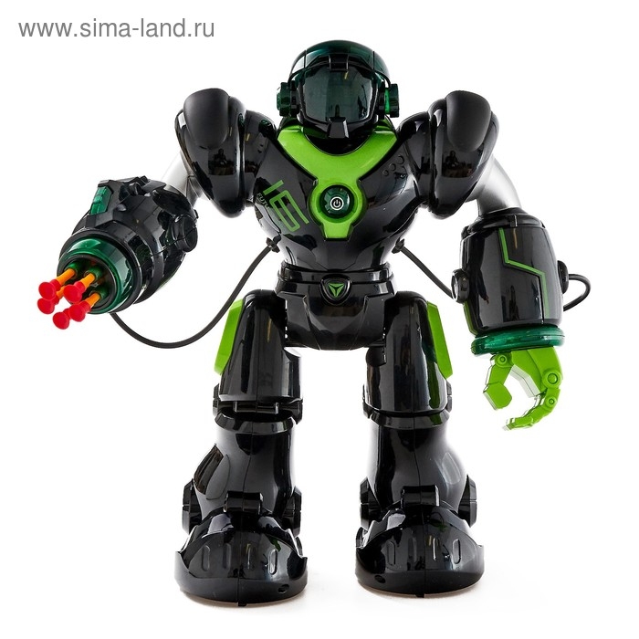 Робот радиоуправляемый «Патрульный», световые эффекты, русское озвучивание, цвет чёрный Робот радиоуправляемый «Патрульный», световые эффекты, русское озвучивание, цвет чёрный