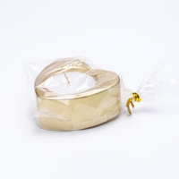 Свеча "Сердце малое. Мрамор" в подсвечнике из гипса, 7х3см,золото Свеча "Сердце малое. Мрамор" в подсвечнике из гипса, 7х3см,золото