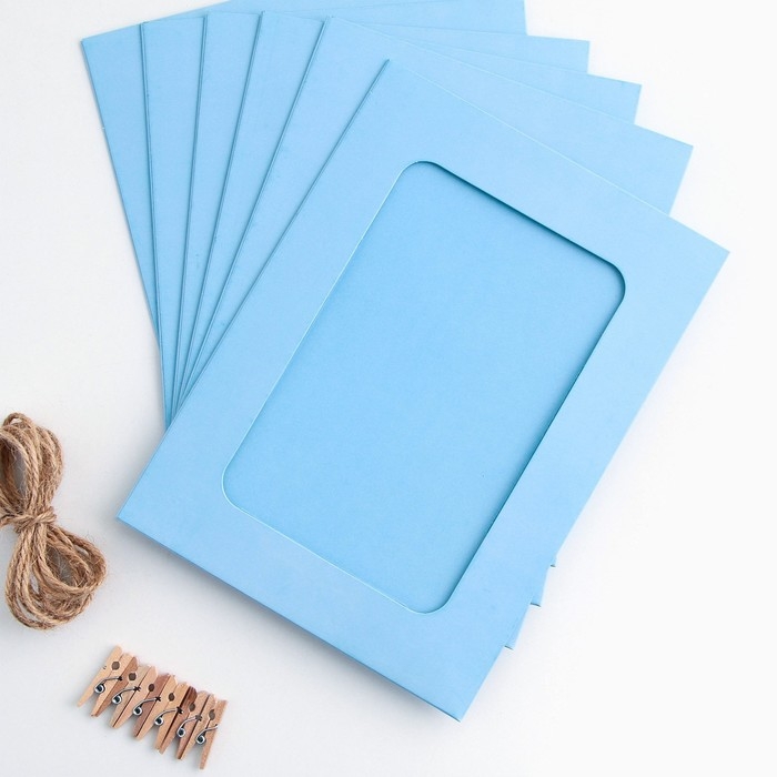 Гирлянда для фотографий с прищепками &laquo;Голубая&raquo;, 6 шт.