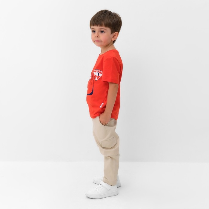 Футболка детская Disney "Молния", рост 98-104 (30), красный