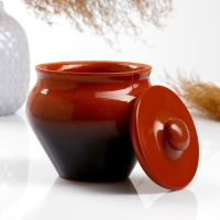 Набор "Вятская керамика Трио" 0,5лх3шт + ухват, тонированный