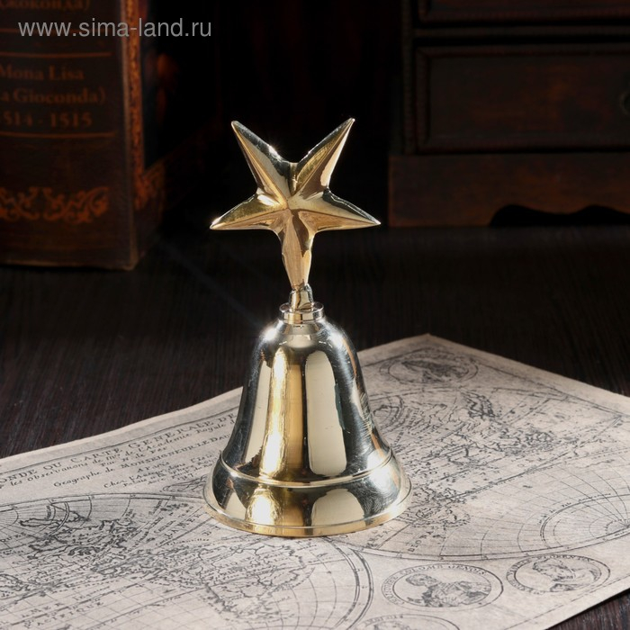 Колокольчик Колокольчик "Звезда" латунь 6,5х6,5х12,5 см