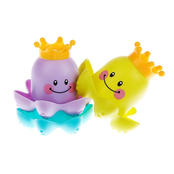 Набор игрушек для игры в ванне &laquo;Осьминожка - пирамидка&raquo;, 3 шт