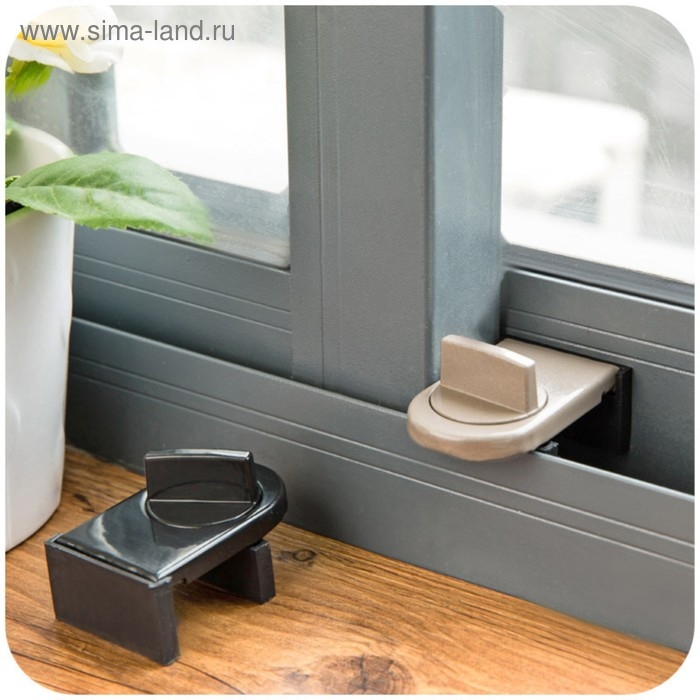 Блокиратор для окон и раздвижных дверей, цвет черный, Крошка Я