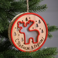 Ёлочная игрушка &laquo;Олень&raquo;, от батареек, свечение тёплое белое