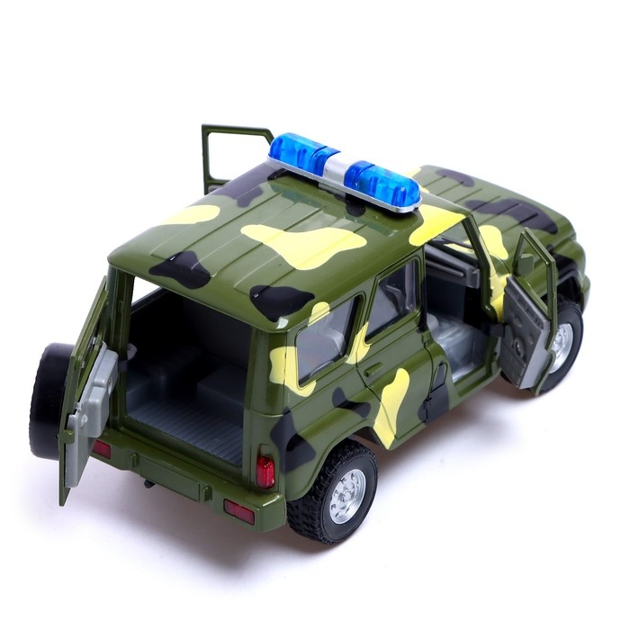 Машина инерционная &laquo;Армия&raquo;, масштаб 1:24, свет и звук