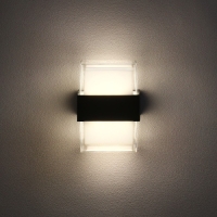 Светильник фасадный «Гранд двойной», FSD-057, 10 Вт, 4000К, IP65, 220 В, пластик, черный Светильник фасадный «Гранд двойной», FSD-057, 10 Вт, 4000К, IP65, 220 В, пластик, черный