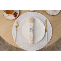 Салфетки сервировочные на стол Доляна &laquo;Лофт&raquo;, 4 шт, d=38 см, цвет белый